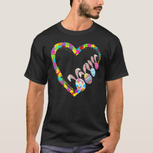 Funny Happy Ostertag Herz Autismus Aufklärungshilf T-Shirt