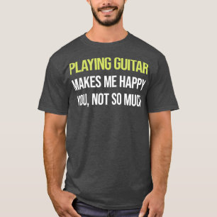 Funny Happy Playing Gitarre Gitarrist T-Shirt