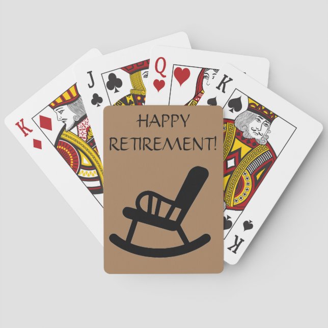 Funny Happy Retirement Personalisierte Geschenke Spielkarten (Rückseite)
