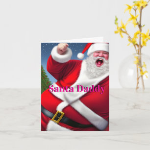 Funny Happy Santa Daddy Spaß Karte