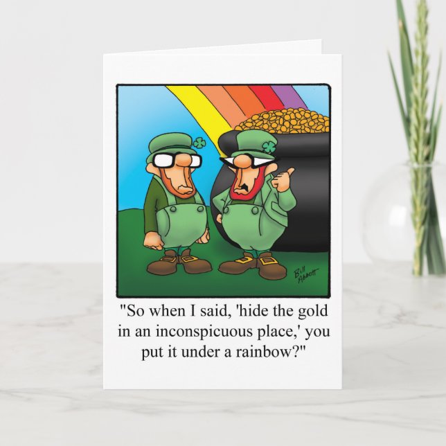Funny Happy St. Patrick's Day Card Karte (Vorderseite)