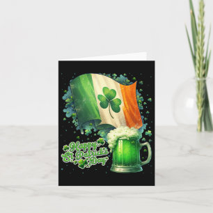 Funny Happy St Patricks Day Irish Flag and Ber Mu Karte