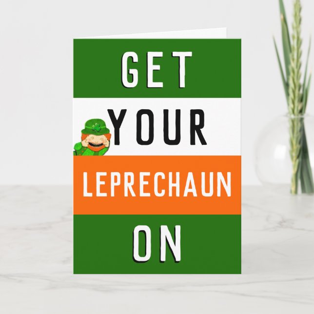 Funny Happy St. Patrick's Day Karte (Vorderseite)