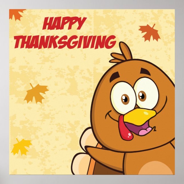 Funny Happy Thanksgiving Poster (Vorne)