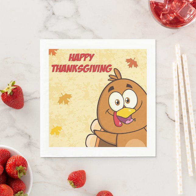 Funny Happy Thanksgiving Serviette (Von Creator hochgeladen)