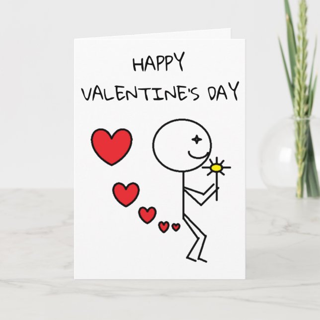 Funny Happy Valentine's Day Card Feiertagskarte (Vorderseite)