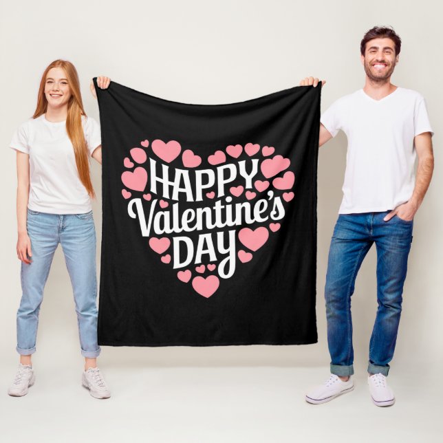Funny Happy Valentines Day Herzlich Liebe Fleecedecke (Beispiel)