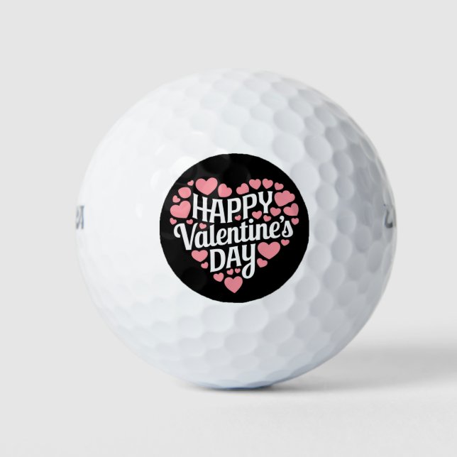 Funny Happy Valentines Day Herzlich Liebe Golfball (Vorderseite)