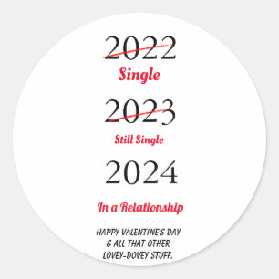 Funny Happy Valentine's Day Holiday Card Runder Aufkleber