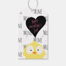 Funny Happy Valentine's Day "Mine Pattern" Chick
