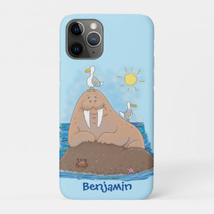 Funny happy walrus Cartoon Illustration Case-Mate iPhone Hülle