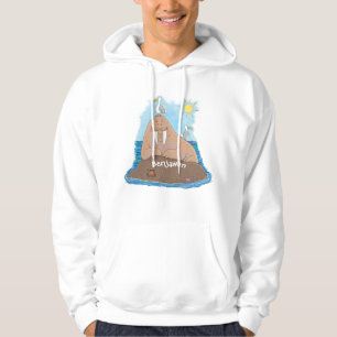 Funny happy walrus Cartoon Illustration Hoodie