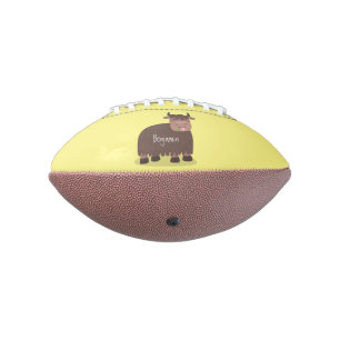 Funny happy yak aß gras Cartoon Illustration Football