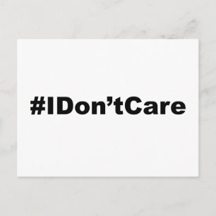 Funny Hashtag Ich kümmere mich nicht Postkarte