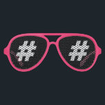 Funny Hashtag Symbol Party Schattierungen Sonnenbr Partybrille<br><div class="desc">Die Party-Brille mit dem Hashtag-Ikone ist eine Sonnenbrille für Männer, Frauen und Kinder. Humorvolle Requisite für Kostümabende, Party-Nacht, Taschen, Geburtstag, Bachelor-Party, Bachelorette, Happy Hour, Pub Crawl, Bar, Hochzeitsstand Foto etc. Aviator und Wayfarer Stil. Erhältlich in Rosa, lila, Grün, Orange, Rot und anderen hellen Farben. Fügen Sie optional Ihr eigenes cooles...</div>