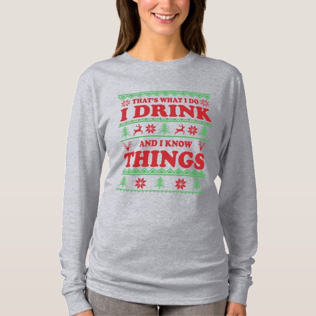 Funny hässlich Weihnachten Pullover Whisky Redewen (Vorderseite)