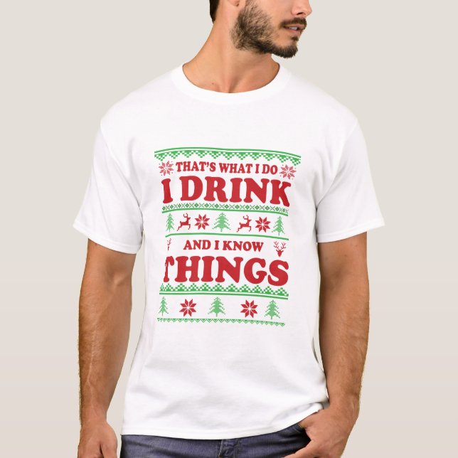 Funny hässlich Weihnachten Pullover Whisky Redewen (Vorderseite)