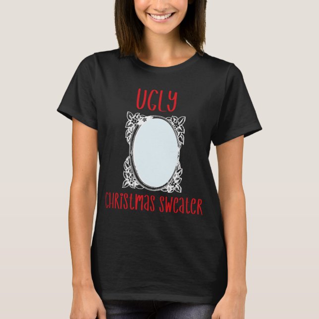 Funny hässlich Weihnachtssüßer mit Mirror Men Wome T-Shirt (Vorderseite)