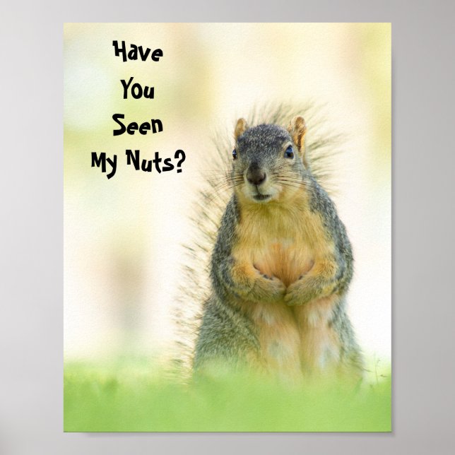 Funny hast du mein Nackenquirrel-Poster gesehen? Poster (Vorne)