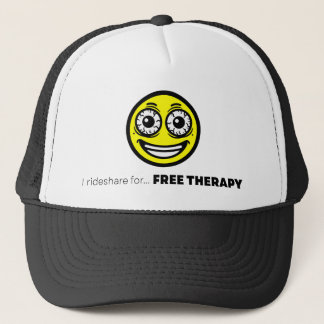 Funny Hat | Crazy Yellow Emoji | Rideshare Spaß Truckerkappe