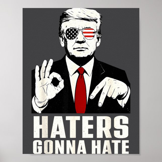 Funny Haters Gonna Hate 6 7 President 67 Trump Six Poster (Vorne)