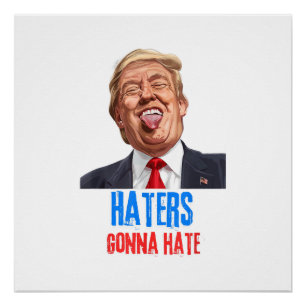 Funny Haters werden Zitat hassen, lustiges Sprichw Poster