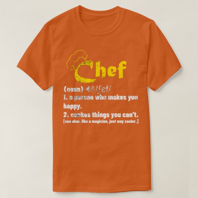 Funny Häuptling Definition Cook Cooking Ohrts for  T-Shirt (Design vorne)