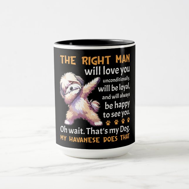 Funny Havanese Dog Tasse (Zentrum)