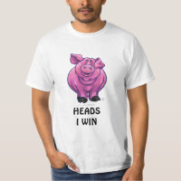 Funny Heads und Schwanzes Schweinefleisch T - Shir