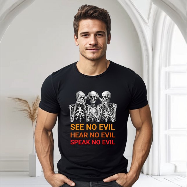 Funny Hear Speak See No Evil Halloween T-Shirt (Von Creator hochgeladen)