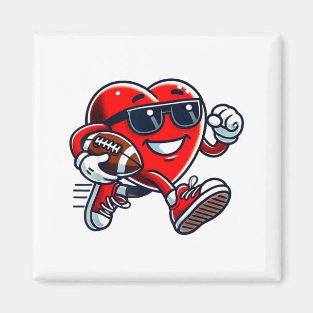 Funny Heart American Football Valentine Srts Women Magnet (Vorne)