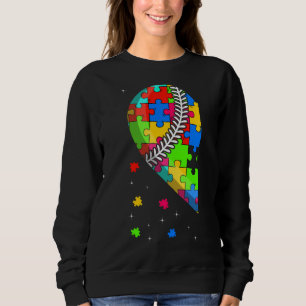 Funny Heart Baseball Autismus Sensibilisierung Lie Sweatshirt