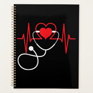 Funny Heart Beats Krankenpflege Medizin Planer