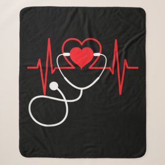 Funny Heart Beats Krankenpflege Medizin Sherpadecke