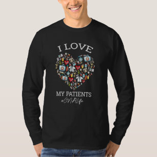 Funny Heart Cna Life Nurse I Liebe meine Patienten T-Shirt