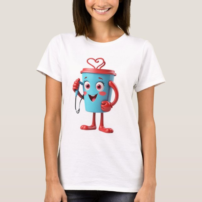 Funny Heart Coffee Tee (Vorderseite)
