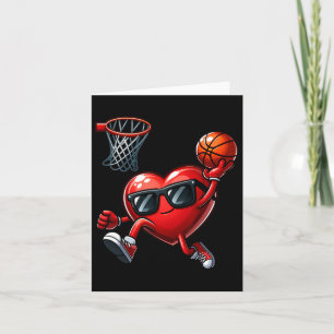 Funny Heart Dunking Bysketll Valentinstag Mens B Karte