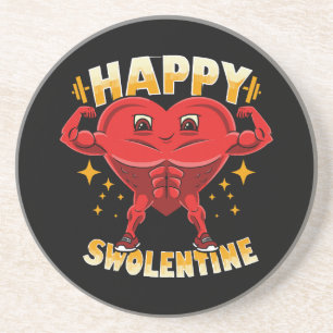 Funny Heart Gym Workout Valentine Geschenk Getränkeuntersetzer
