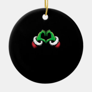 Funny Heart Hände Weihnachten Keramik Ornament