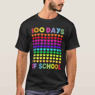 Funny Heart Liebe 100 Days Schullehrer Boy Girl T-Shirt