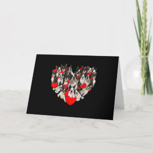 Funny Heart Love Boston Terrier Valentines Day Dankeskarte