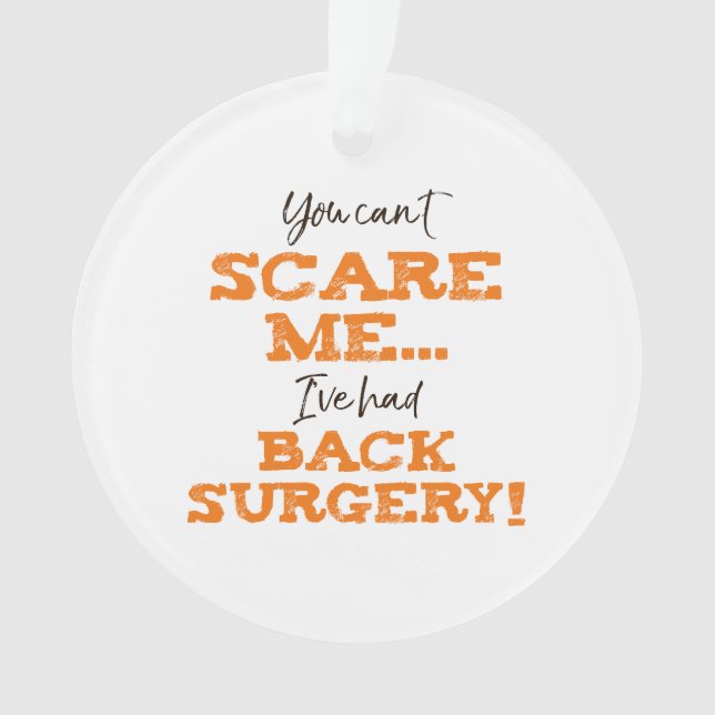 Funny Heart Operation Erholung Scare Ornament (Vorderseite)