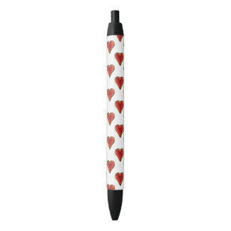 Funny Heart Pattern rotes Gold + Ihr Hintergrund Kugelschreiber