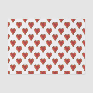Funny Heart Pattern rotes Gold + Ihr Hintergrund Seidenpapier