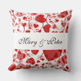 Funny Heart Pattern VII + Ihre Namen und Ideen Kissen