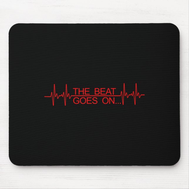Funny Heart Transplant Art Men Women Heart Attack  Mousepad (Vorne)