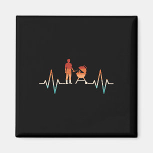 Funny Heartbeat Grillen Grill Grill Grill Lover Gr Magnet