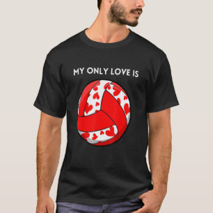 Funny Hearts Volleyball Lover Matching Sportsaal T-Shirt