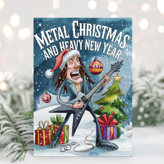 Funny Heavy Metal Frohe Weihnachtskarte Feiertagskarte (Von Creator hochgeladen)
