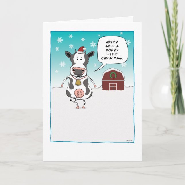 Funny Heifer Self Cow Weihnachten (Vorderseite)